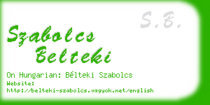 szabolcs belteki business card
